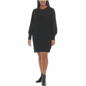 NWT Dalia Women's Knit Long Sleeve Sweater Dress Black Size XS $60 TT008